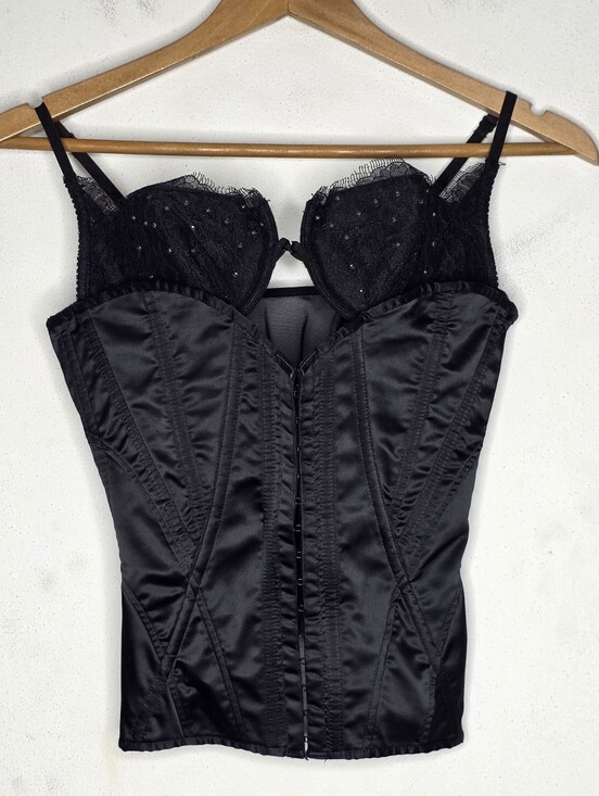 Victoria's Secret Other - Victoria's Secret Sexy Little Thing Bustier Corset Black Rhinestone 34B